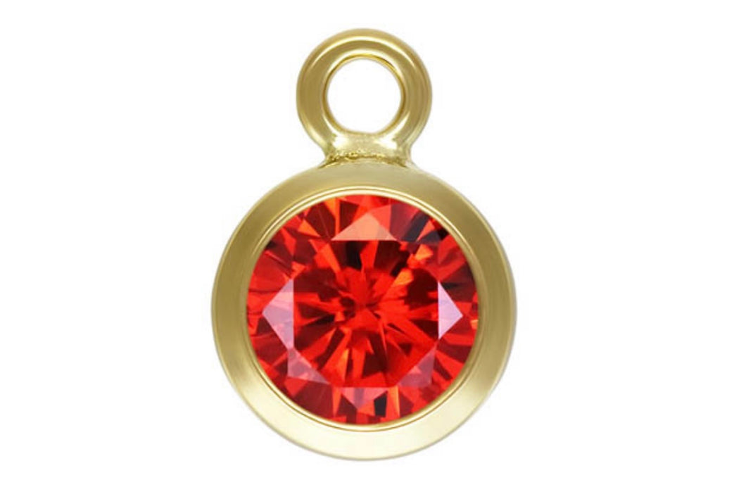 Ruby Red 14kt Gold Filled Birthstone