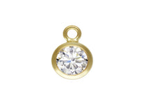 Load image into Gallery viewer, Clear Round 14kt Gold Filled Birthstone
