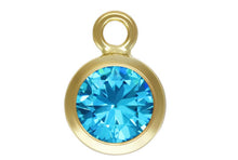 Load image into Gallery viewer, Topaz Blue 14kt Gold Filled Birthstone
